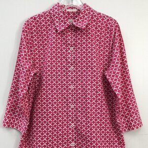 Chico's Women's No Iron Button Down Long Sleeve Blouse Size XXS (Chicos 00)
